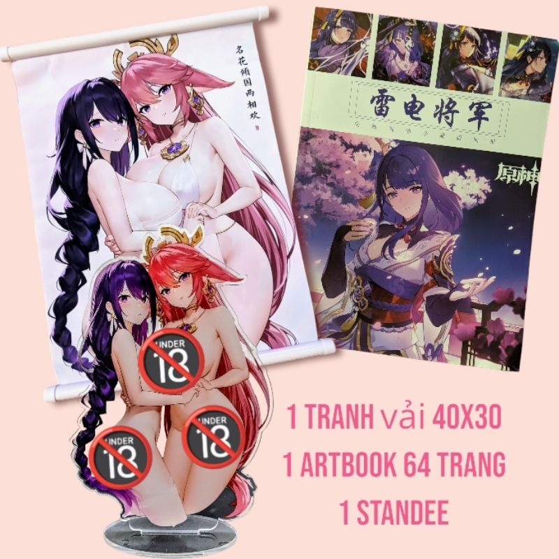 Combo sưu tập nhân vật Genshin Impact. Ganyu,Nahida, Yaemiko,Ayaka,Hutao...bao gồm 3 món có thể ghép theo ý thích.