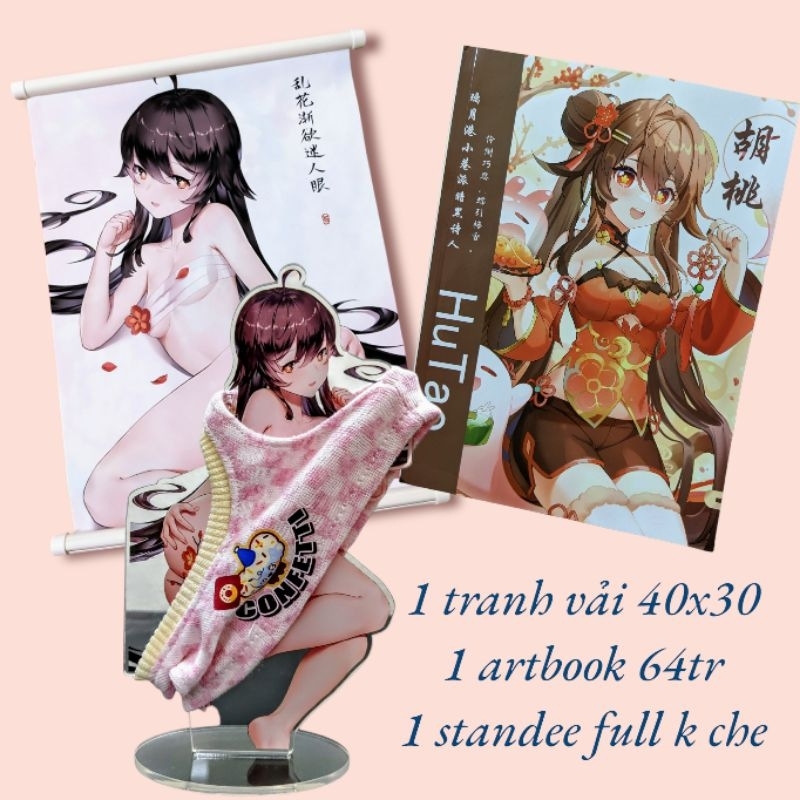 Combo sưu tập nhân vật Genshin Impact. Ganyu,Nahida, Yaemiko,Ayaka,Hutao...bao gồm 3 món có thể ghép theo ý thích.