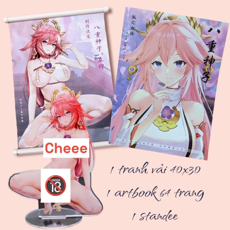 Combo sưu tập nhân vật Genshin Impact. Ganyu,Nahida, Yaemiko,Ayaka,Hutao...bao gồm 3 món có thể ghép theo ý thích.