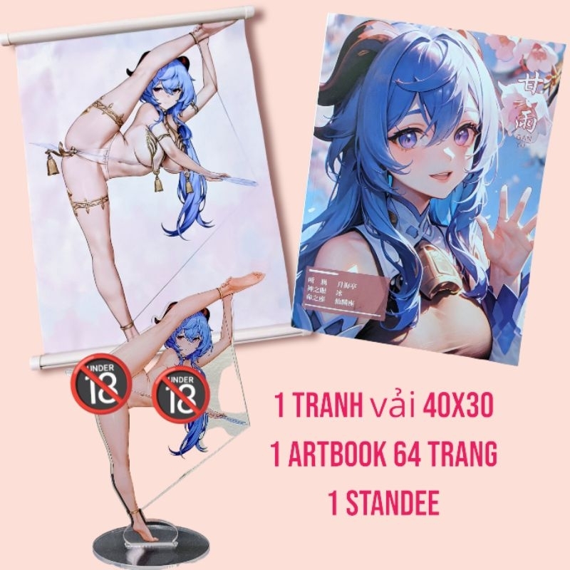 Combo sưu tập nhân vật Genshin Impact. Ganyu,Nahida, Yaemiko,Ayaka,Hutao...bao gồm 3 món có thể ghép theo ý thích.