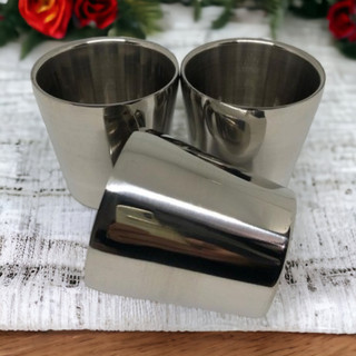 Ly inox đựng nước kiểu cao cấp dùng trong các quán Hàn Quốc rất thích hợp 7*7cm