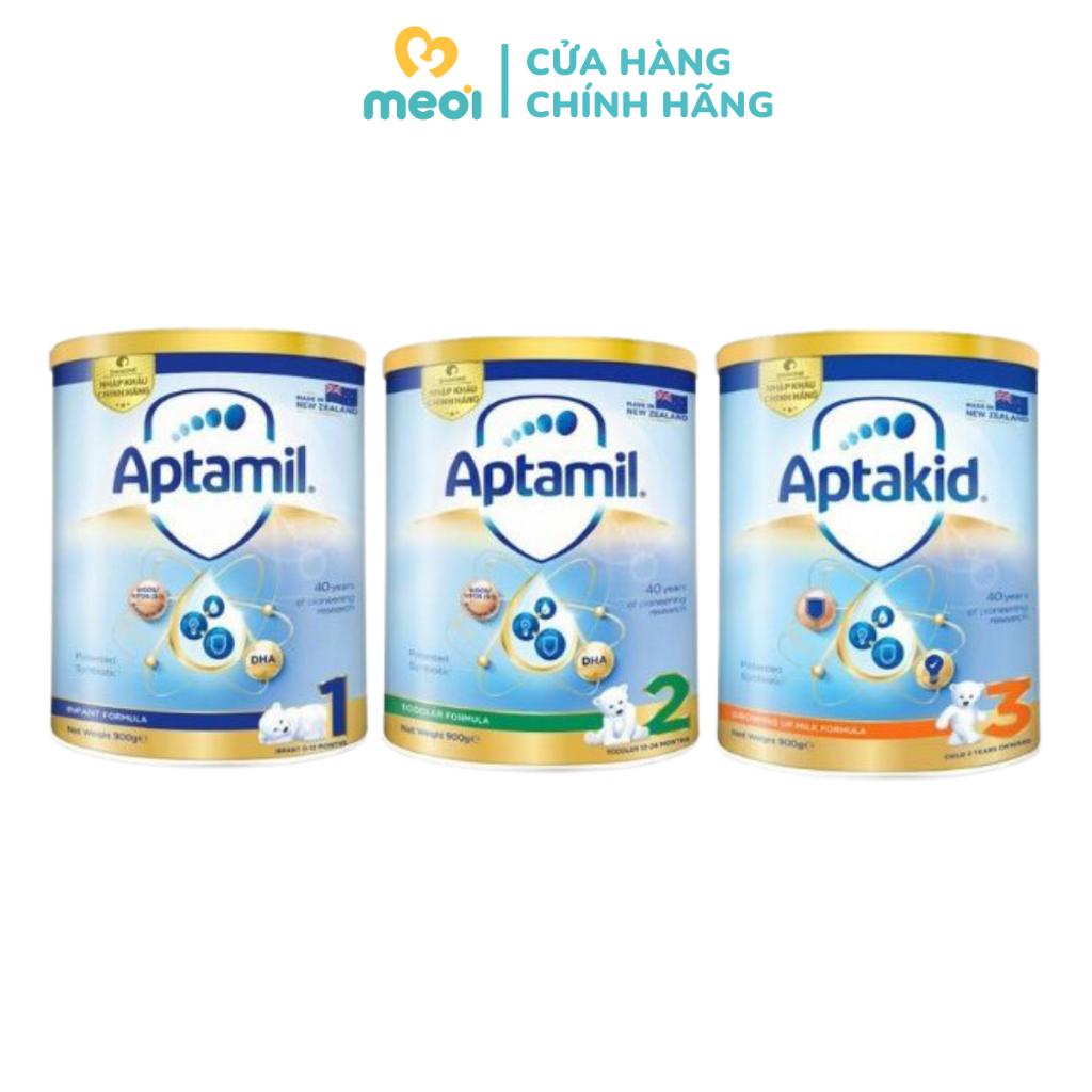 Sữa bột Aptamil NZ số 1,2, 3 900gr - Hàng chính hãng