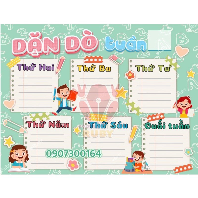 Hình trang trí lớp - Đồ dùng dạy học Ruby