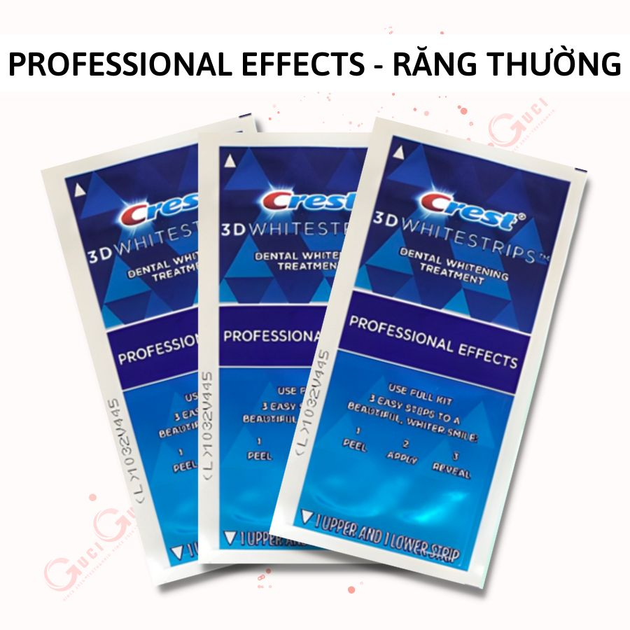 Miếng dán trắng răng Crest 3D White chính hãng USA - combo 7 ngày trắng sáng tự nhiên