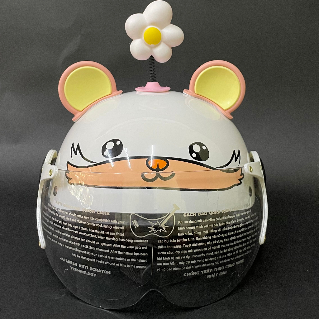 Bông hoa 2 Màu Gắn Trang Trí Mũ Bảo Hiểm Nhiều Màu