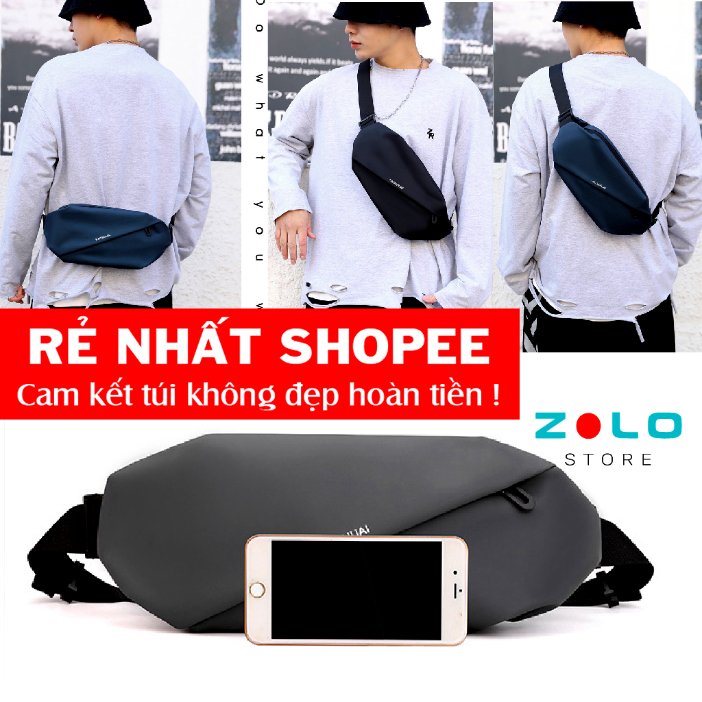 Túi chéo nam túi da PU đeo chéo nam ZOLO STORE đi học, làm túi công sở chống nước cao cấp siêu nhẹ