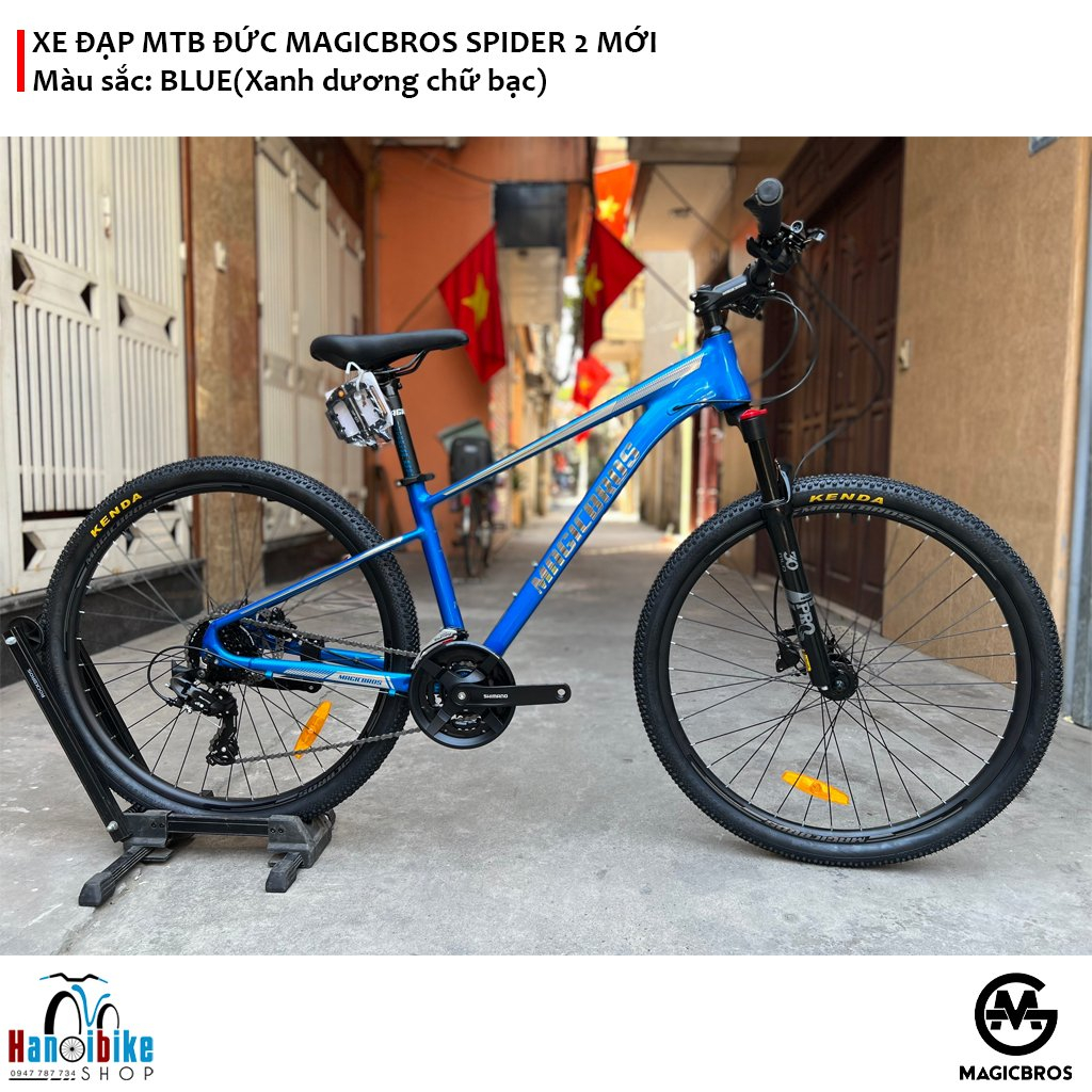 Xe đạp thể thao MTB Magicbros Spider 2 phanh dầu 24 speed mẫu 2023