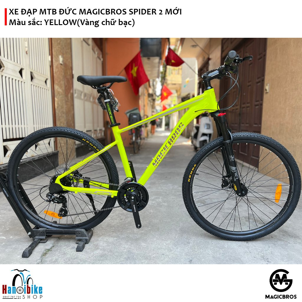 Xe đạp thể thao MTB Magicbros Spider 2 phanh dầu 24 speed mẫu 2023