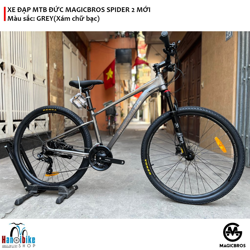 Xe đạp thể thao MTB Magicbros Spider 2 phanh dầu 24 speed mẫu 2023