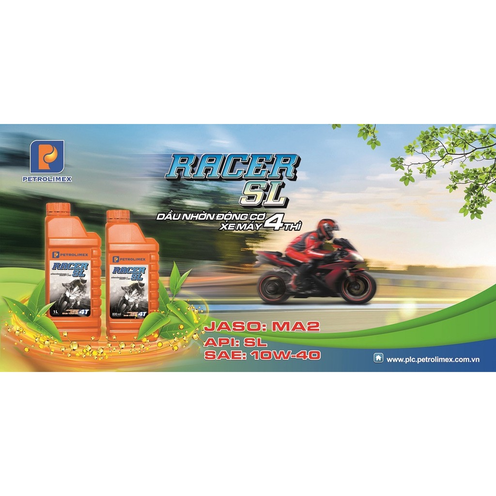 Nhớt xe số cao cấp Petrolimex PLC RACER SL 10W40 - Chính hãng