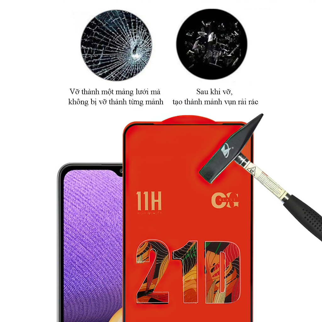 Kính Cường Lực Iphone 21D Full Màn Hoka  cho IP 6 7 8 plus/ X Xs max/ 11 12 13 14 pro max
