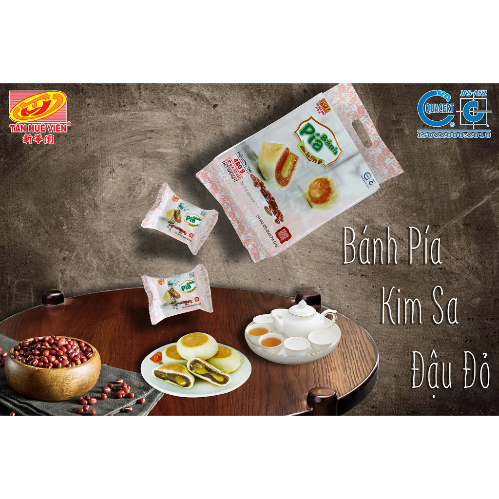 Bánh Pía Kim Sa Tân Huê Viên Trứng Muối Tan Chảy 8 vị bánh pía Sóc Trăng mini Chính Hãng Sài Gòn Đặc Sản