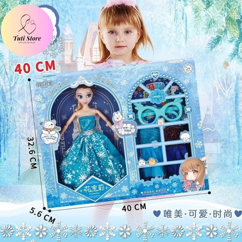 Búp bê Elsa, đồ chơi búp bê cho bé nhiều chi tiết, phụ kiện, đồ chơi trẻ em