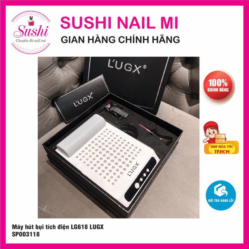 Máy hút bụi móng tay tích điện L’UGX LG618 - Máy hút bụi  cao cấp, chạy rất êm và khỏe - Sushi nail mi