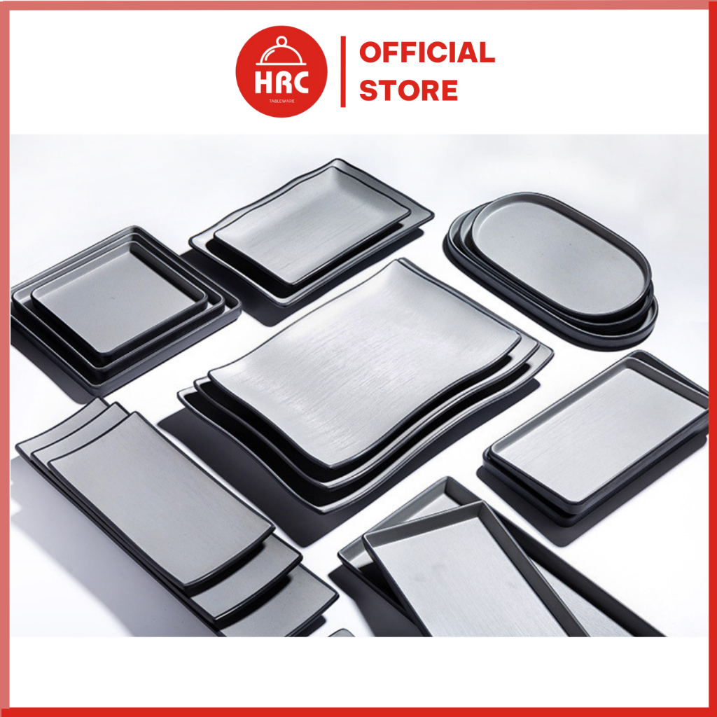 Đĩa Nhà Hàng Nhiều Kiểu Dáng Đĩa Chữ Nhật Nhựa Phíp Melamine Melamine Giả Gốm Sứ Nhập Khẩu Cao Cấp Kiểu Dáng Sang Trọng