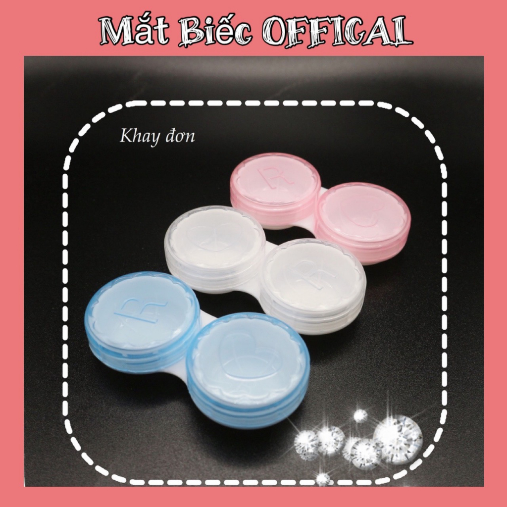 Khay đơn đựng và bảo quản lens - kính áp tròng, phụ kiện bắt buộc khi dùng lens
