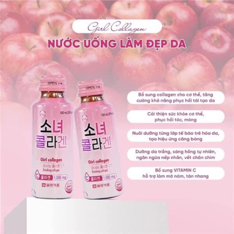 Nước uống bổ sung-Girl Collagen 1000mg hộp 10 lọ