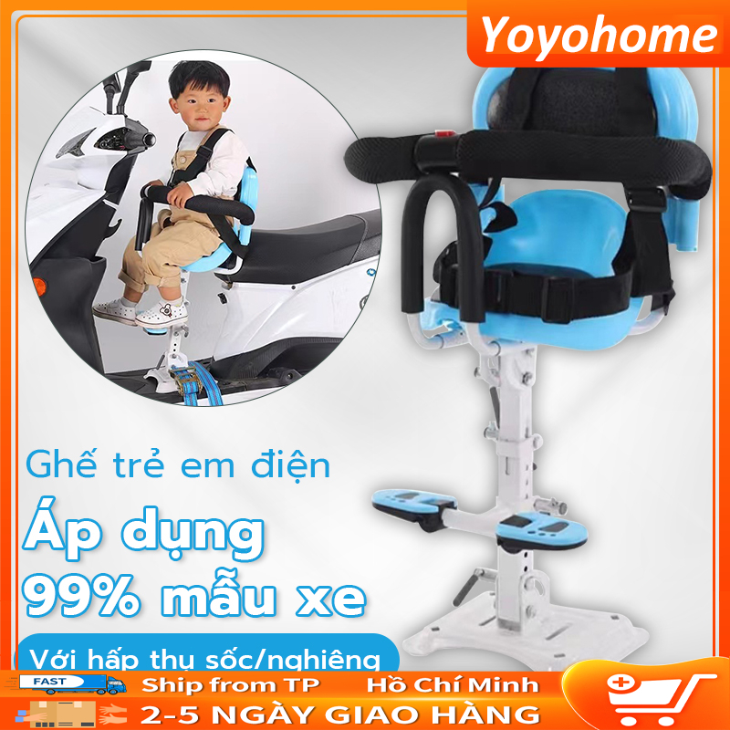 Ghế ngồi xe máy cho bé xe ga , xe điện có chỗ để chân bằng phẳng