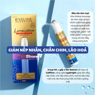 Lăn mắt lạnh Eveline Rollon Hyaluronic 2 in 1