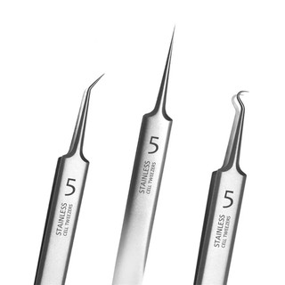 Bộ 3 mẫu panh stainless tweezers 5
