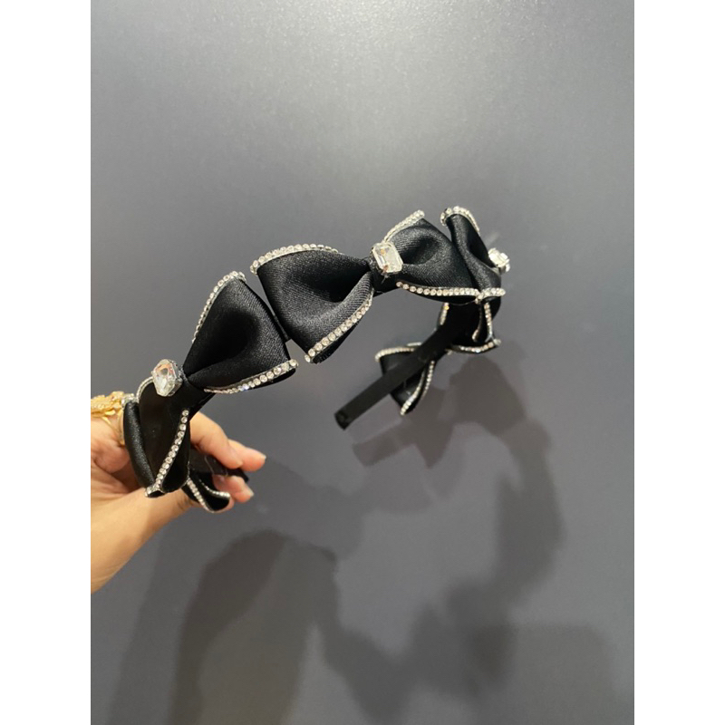 Bờm tóc nơ viền đen loại đẹp