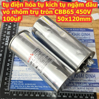 Tụ điện kích động cơ máy bơm tụ nhôm ngậm dầu CBB65 450V 20uF 25uF 30uF 35uF 40uF 45uF 50uF 60uF 70uF 80uF 100uf kde1842