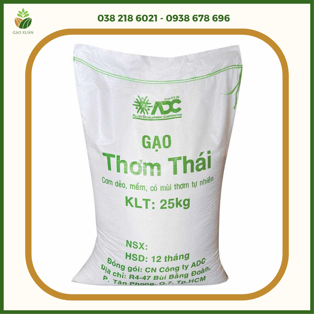Gạo Thơm Thái 1Kg/ Bao 5Kg/ 10Kg/ 25Kg