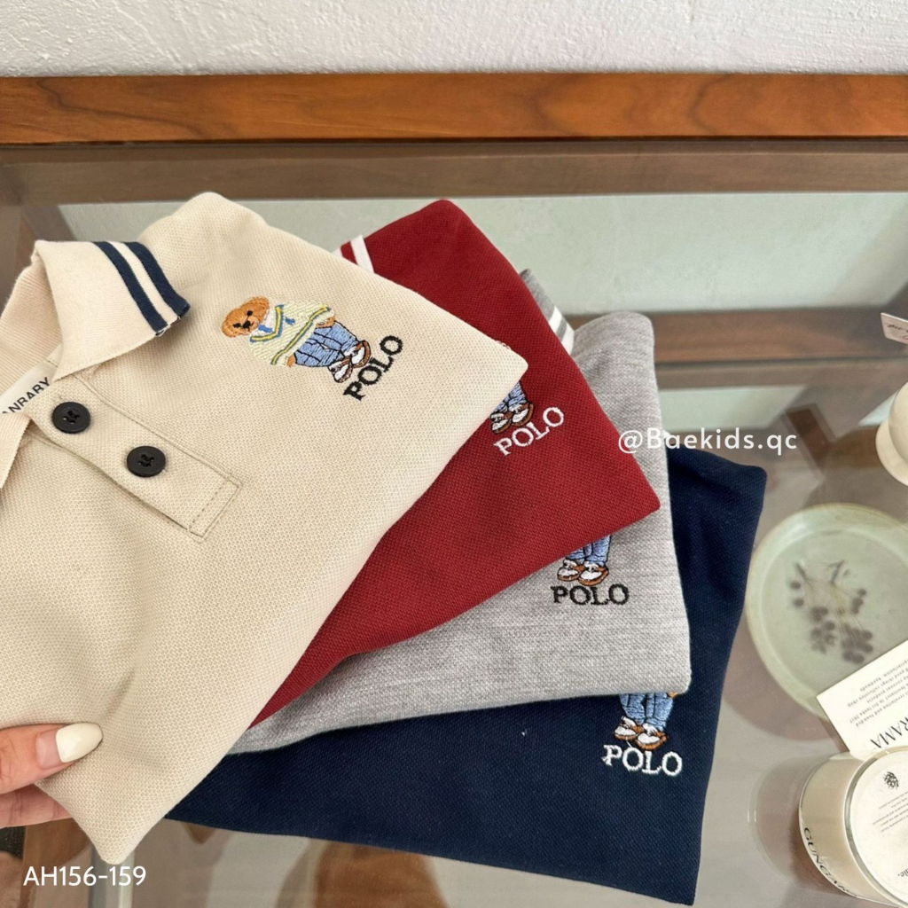 Áo polo dài tay cho bé trai thu đông BAE KIDS 11kg đến 34kg