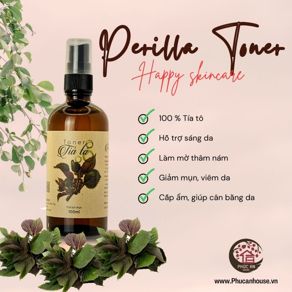 Tinh chất nước Tía Tô Phúc An House_100ml_cấp ẩm_giảm mụn_mờ thâm nám