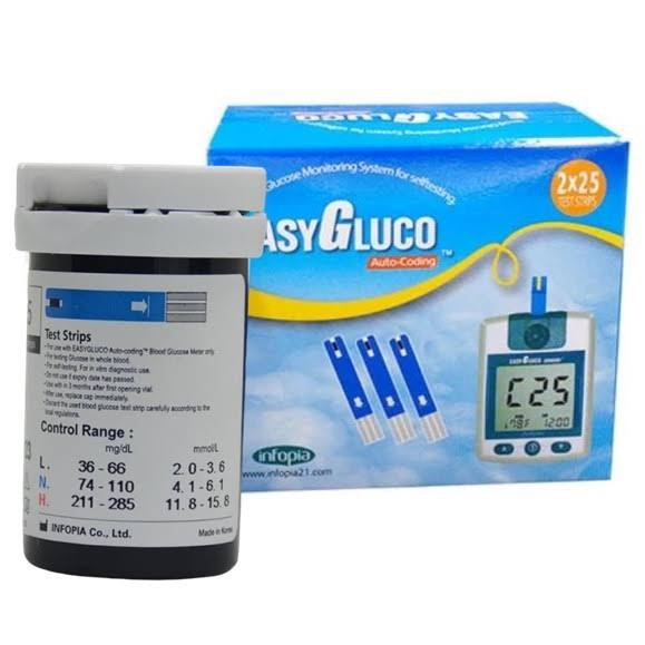 Que thử đường huyết Easy Gluco ( Hộp 25 - 50 que thử )