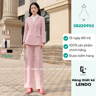 Sét Bộ Vest Black Pink Công Sở Hai Lớp LENDO SB220903