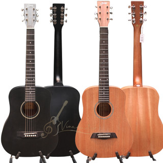Đàn guitar acoustic mini 1/2 syairi ym02 chính hãng- tặng kèm 12 phụ kiện và bao da