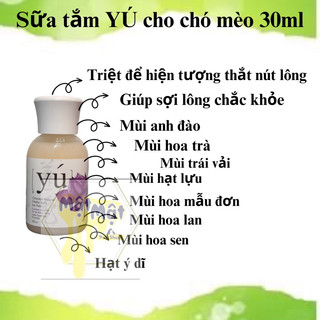 Sữa tắm yú chai dùng thử 30ml