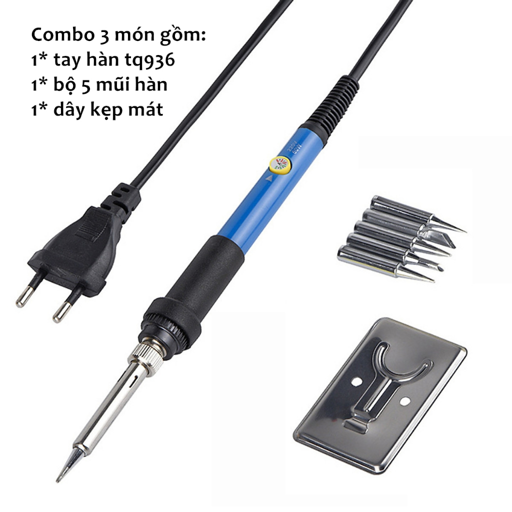 MỎ HÀN THIẾC MÀU XANH ĐIỀU CHỈNH NHIỆT ĐỘ 60W, MỔ HÀN CHÌ ĐIỀU CHỈNH NHIỆT ĐỘ