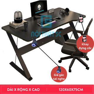 Bàn làm việc chữ Z NEW 1,2m & 1m giá xưởng có nắp luồn dây điện