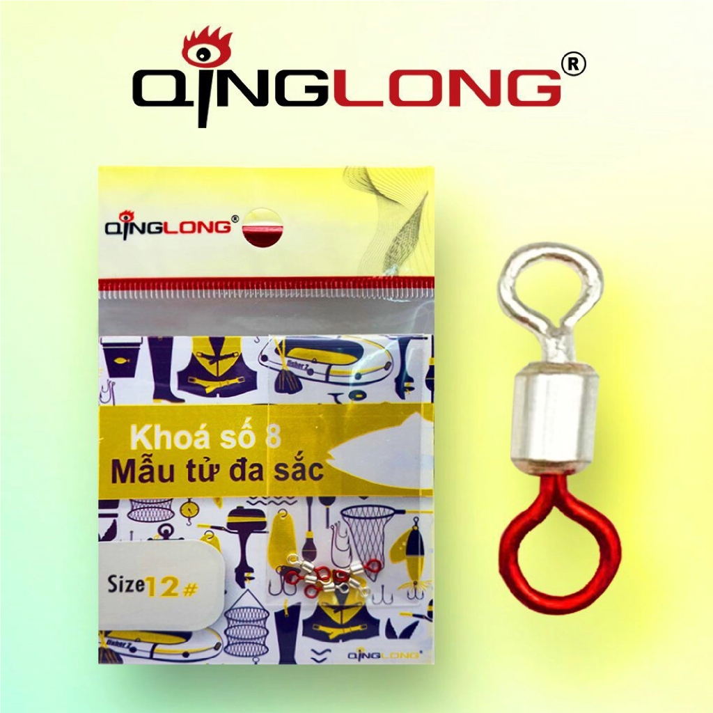 [SÉT 2 VỈ] Khóa số 8 , khóa mani số 8 mẫu tử đa sắc Qing Long