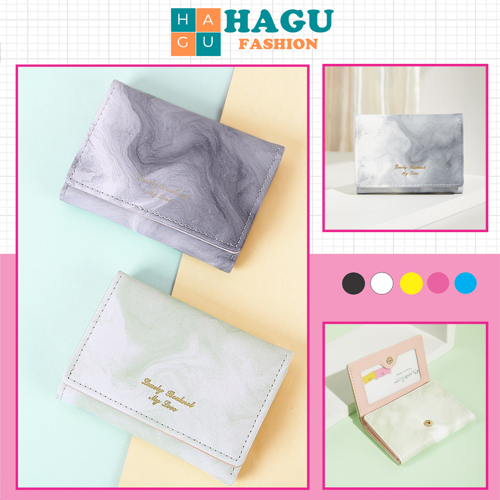 Ví nữ đựng tiền nhiều ngăn Gập 3 Kiểu doang chất da retro phong cách thanh lịch