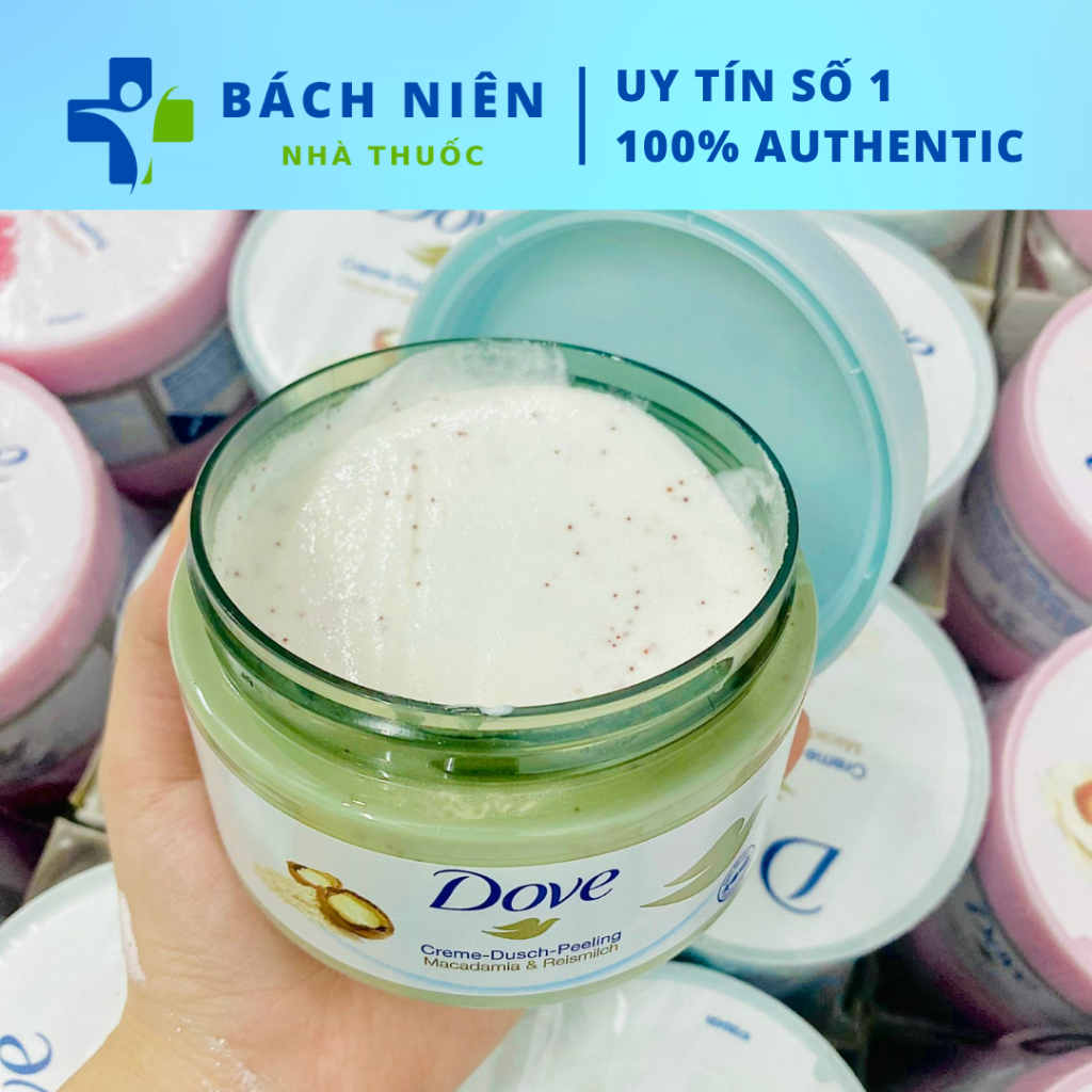 Tẩy da chết Dove Macca bản Đức, Tẩy tế bào chết Dove bản Đức Macca Dove Exfoliating Body Polish