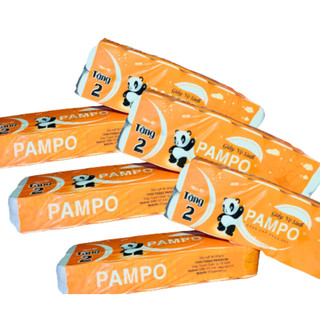 Giấy vệ sinh cao cấp Pampo mua 10 tặng 2 , 1.5kg 1 lốc, giấy không lõi, dai mịn thấm hút tốt