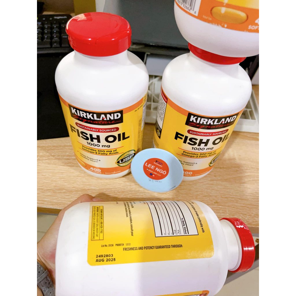 Viên uống bổ sung Omega-3 Kirkland Fish Oil 400 Viên 1000mg