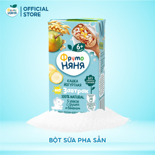 Sữa chua ngũ cốc vị lê và chuối Fruto Nyanya 200ml