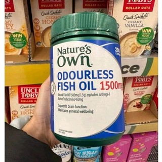 Dầu cá không mùi natures own odourless fish oil 1500mg