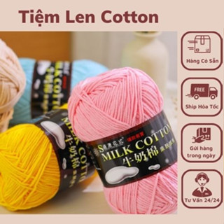 Cuộn len Milk cotton loại 1 cuộn to 125g-2.5mm