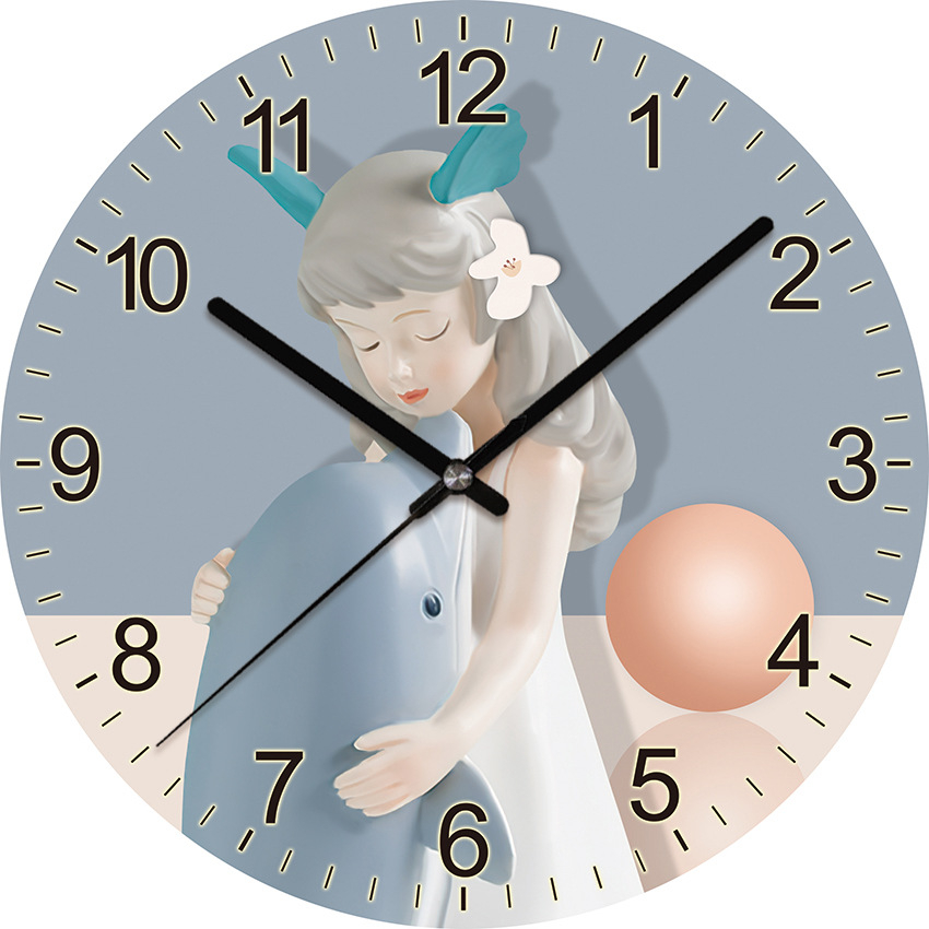 Đồng hồ treo tường kim trôi cao cấp kính cường lực nguyên tấm , Đồng hồ trang trí decor Qhouse đường kính 30cm