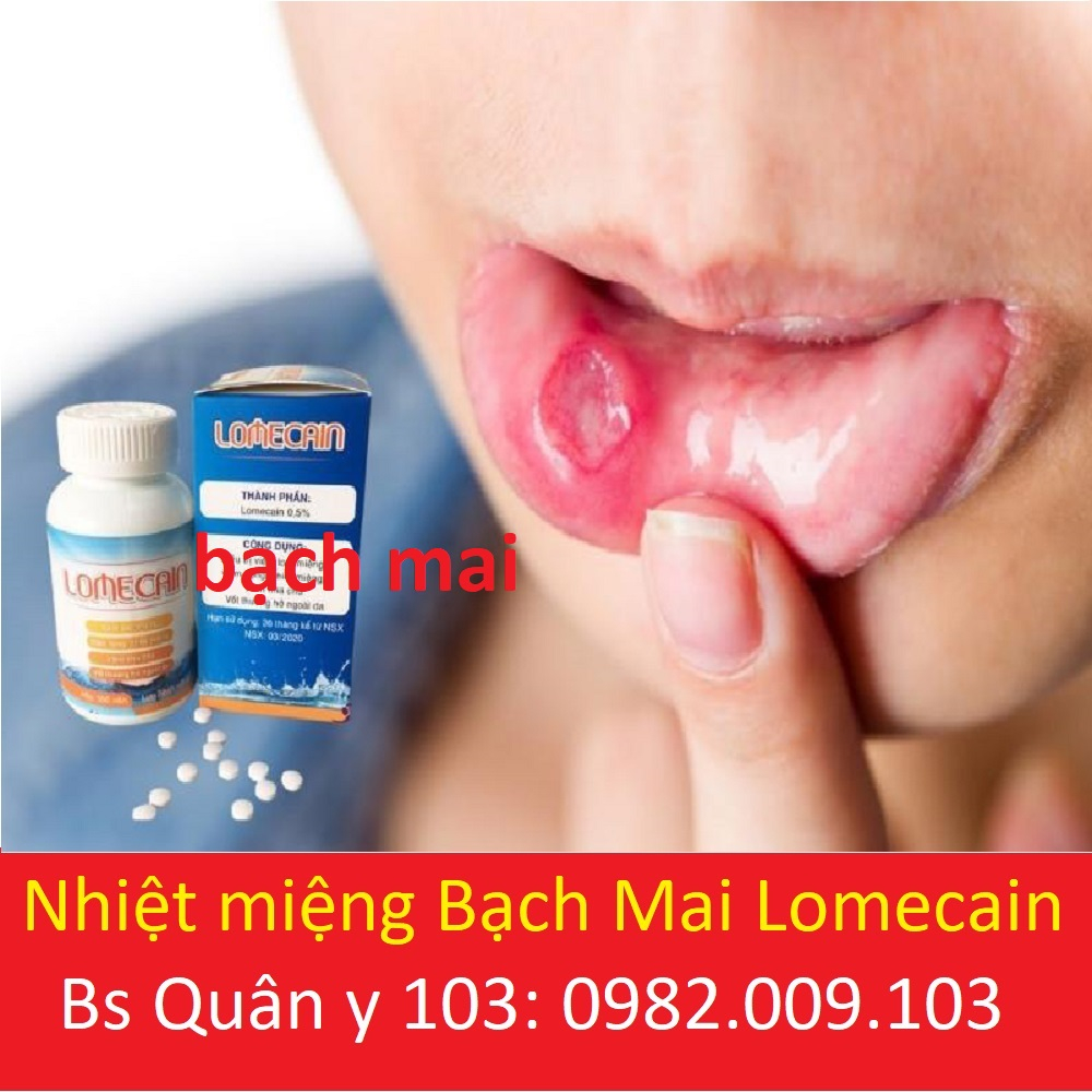 Lọ 500 viên Lomecain nhiệt miệng bạch mai