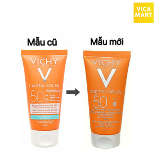 Kem Chống Nắng Không Gây Nhờn Rít Không Màu SPF50 Vichy Capital Soleil 50ml