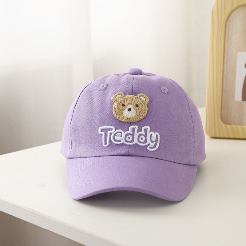 Mũ Lưỡi Trai cho bé trai bé gái  Nón trẻ em từ 2 đến 7 tuổi hình in gấu teddy dễ thương vòm 50 đến 54cm