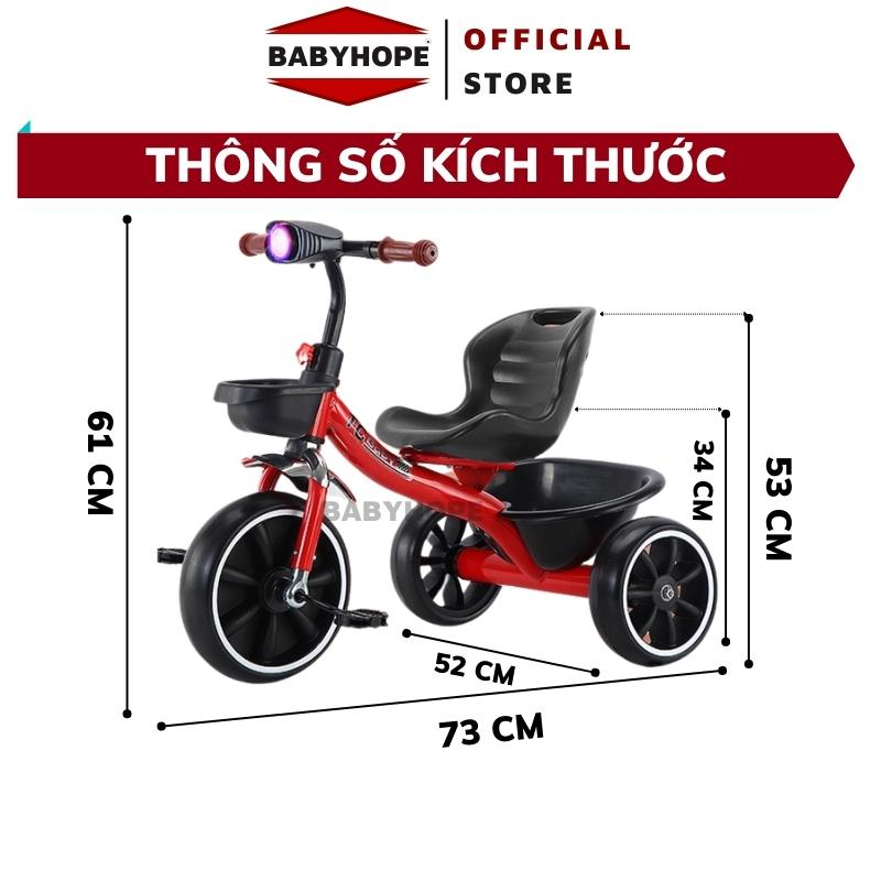 Xe đạp 3 bánh cho bé, Xe đạp trẻ em BABYHOPE cho bé từ 1 đến 6 tuổi