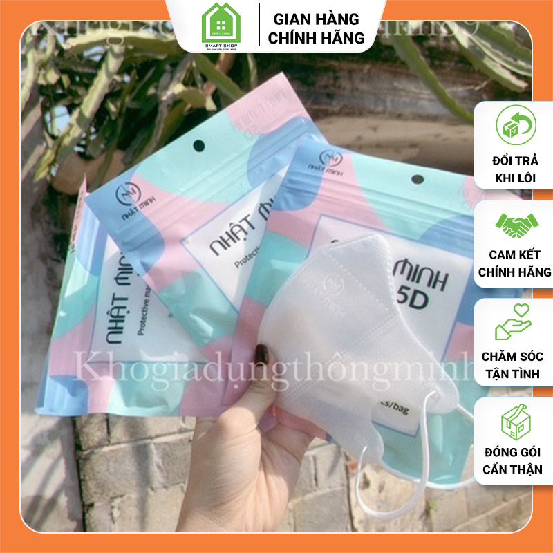 🔝THÙNG 200 CHIẾC KHẨU TRANG 5D MASK NHẬT MINH TIỆN LỢI 💯