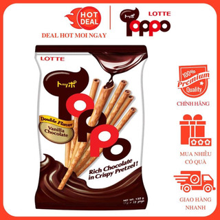 Bánh que toppo nhân sô cô la hương vani gói 132g